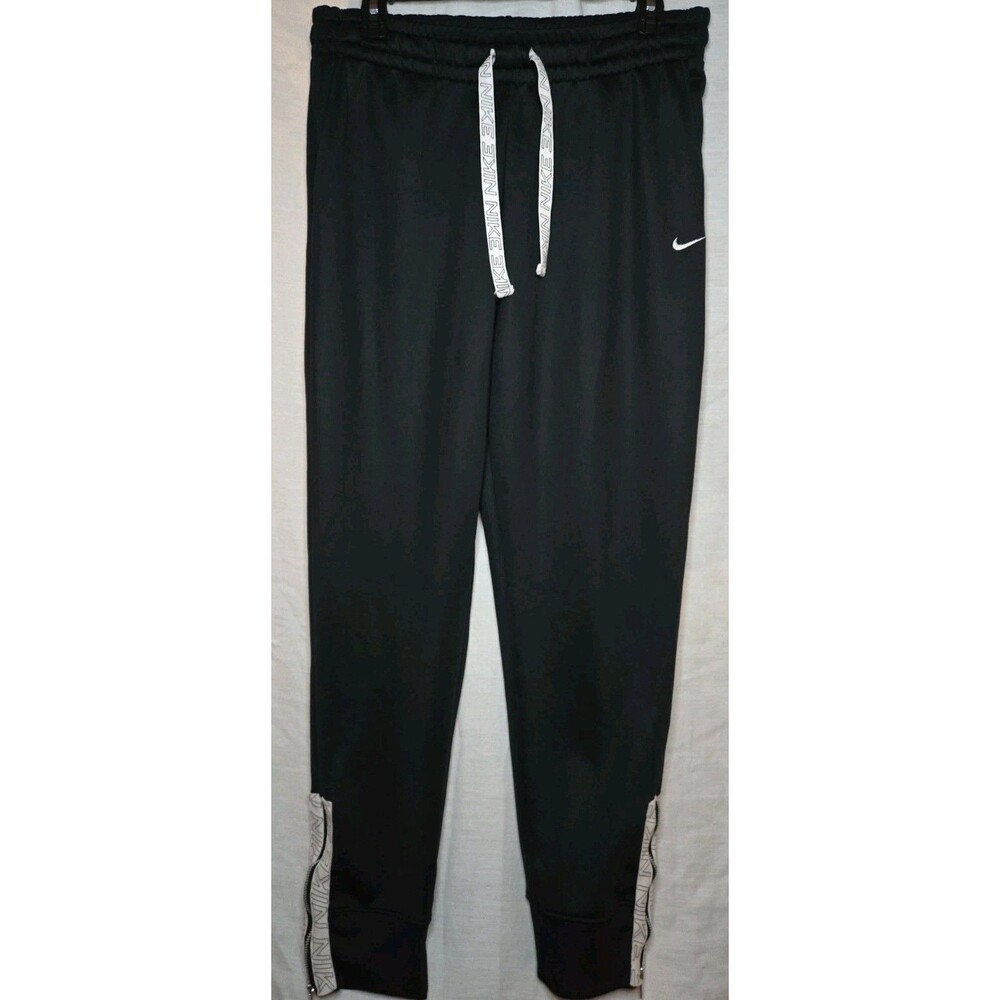 Nike Therma Fit Fleece Jogger Pants Embroidered Swoosh With Side Stripe, Sz Med